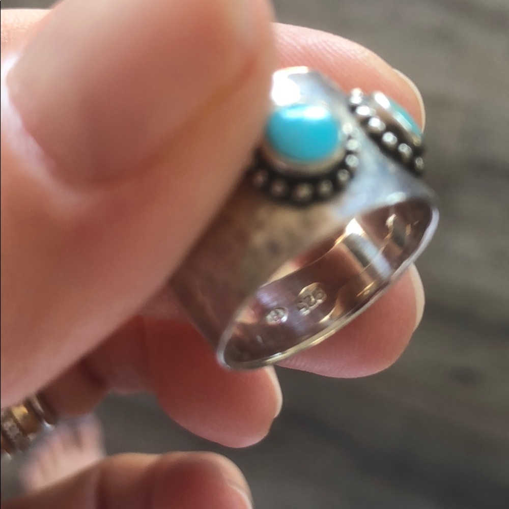Silver and Turquoise Ring - Picture 3 of 4